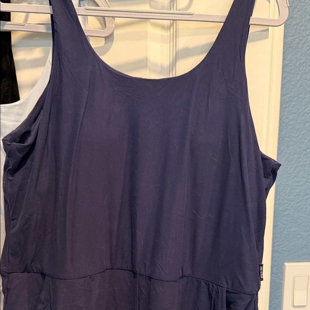 Set of Three Sleeveless Jumpsuits - Black, Light Blue, and Navy by Zyia. - Picture 2 of 9